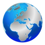 world map android application logo